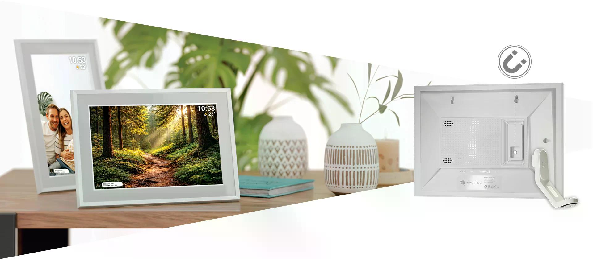 NAVITEL FR101 PRO digitaler Fotorahmen flexibel aufstellbar