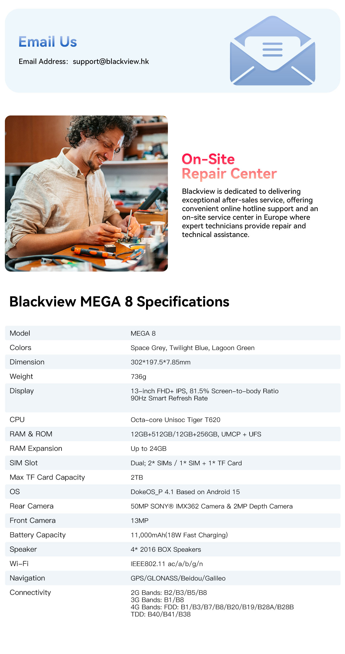 Blackview Mega 8 Tablet