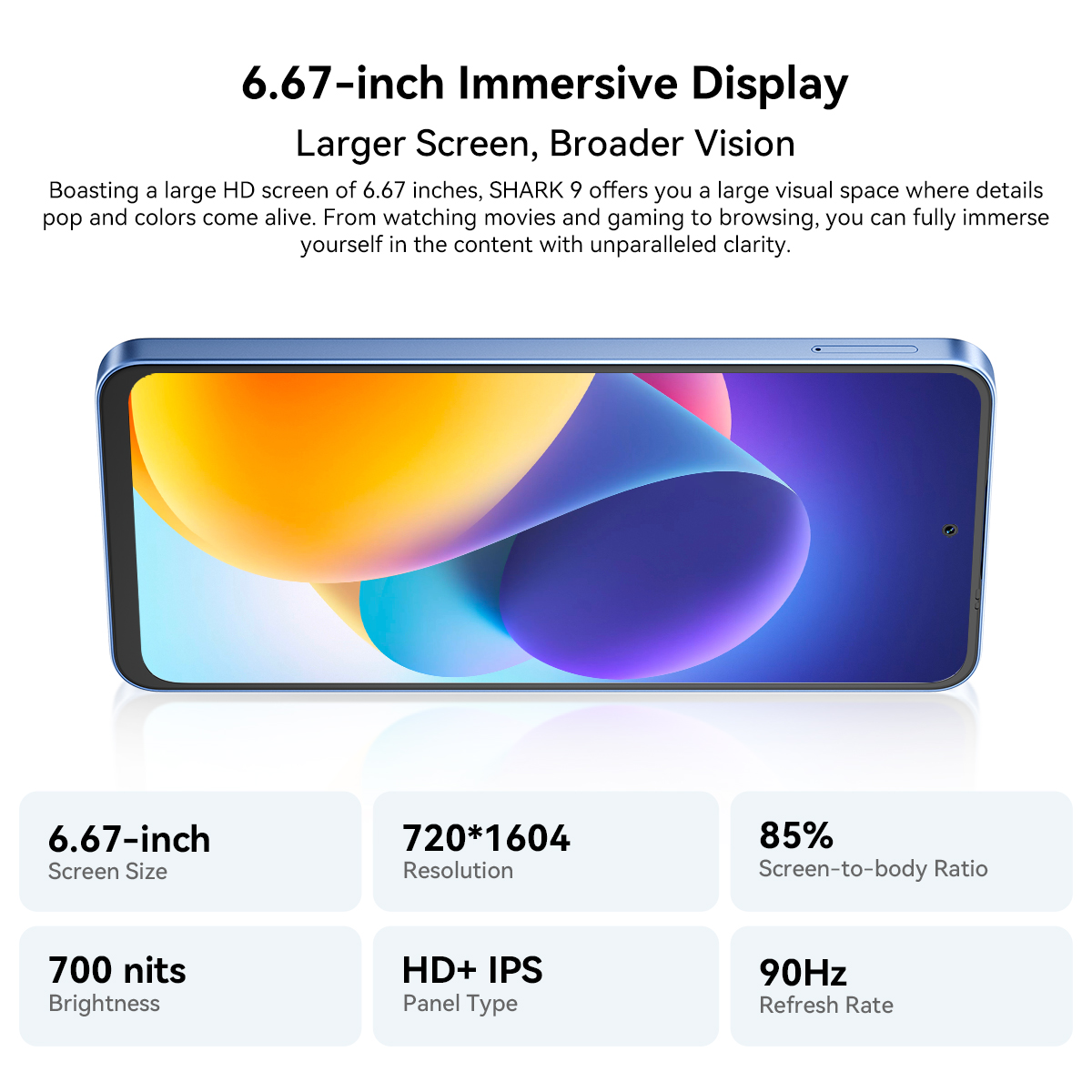 Blackview Shark 9 6,67 Zoll Immersive Display