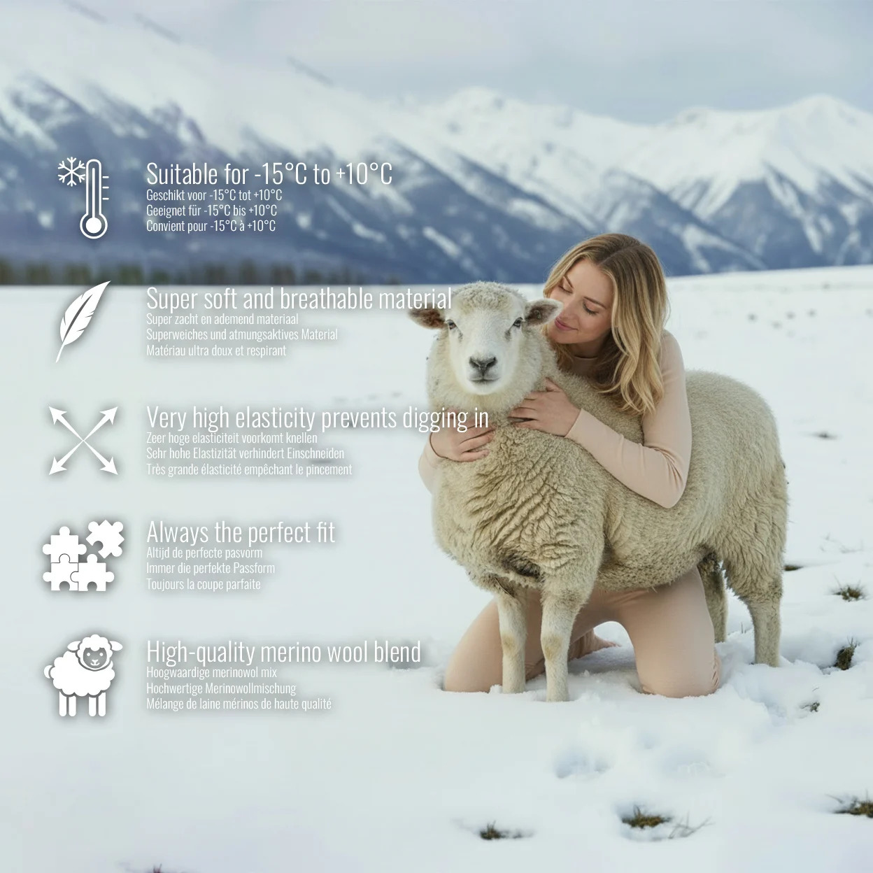 Gaubert Damen Thermounterwäsche Merino-Mix Eigenschaften